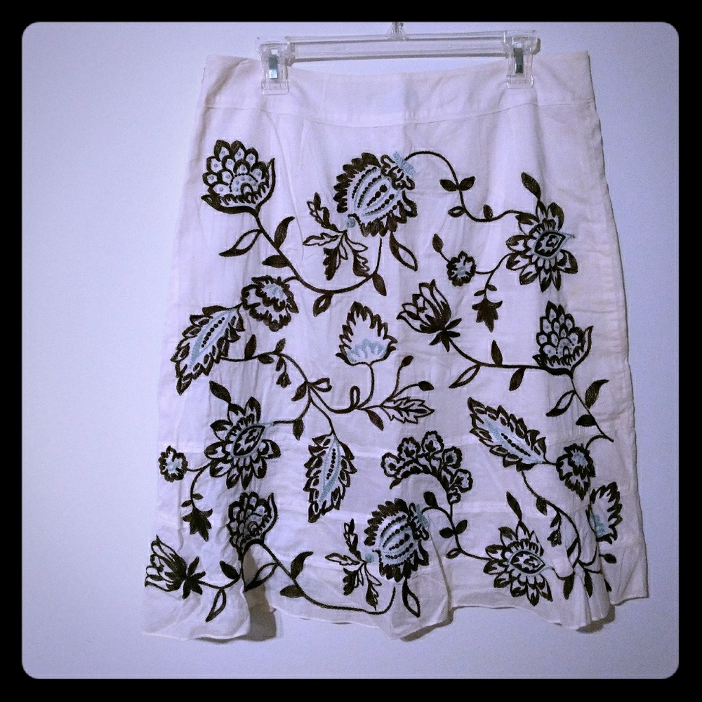 Ann Taylor Embroidered Skirt